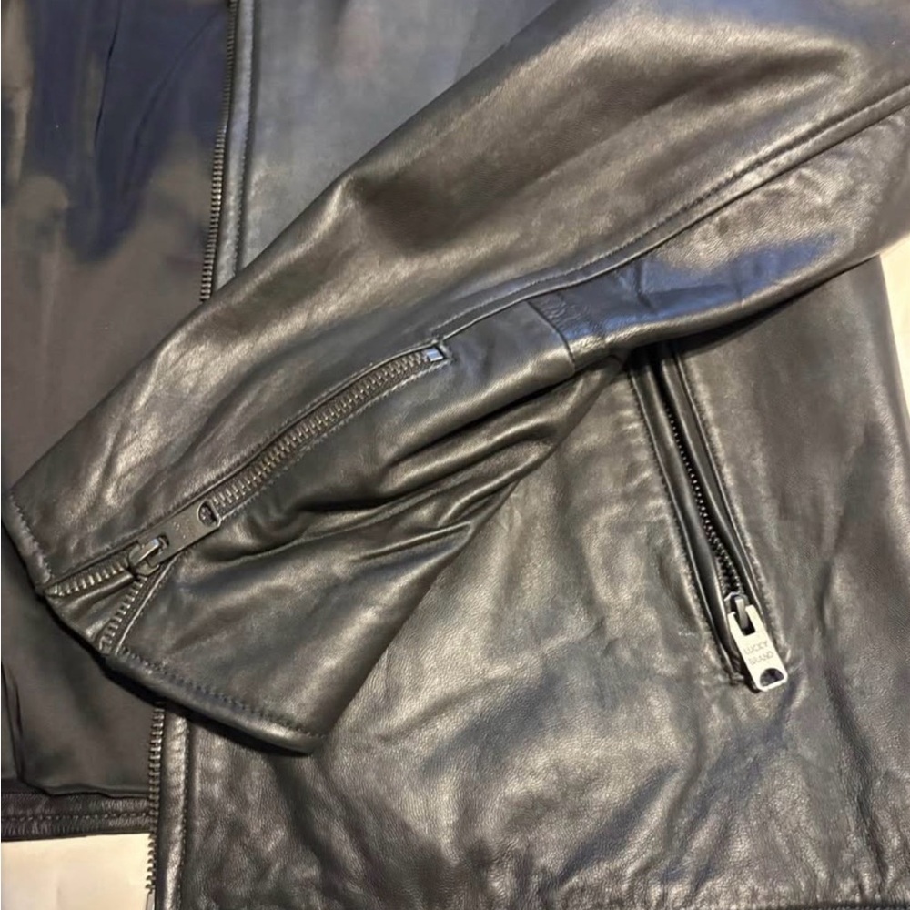 Lucky Brand Black Leather Jacket - Picture 3 of 3